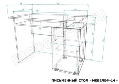 Письменный стол Мебелеф 14 размеры