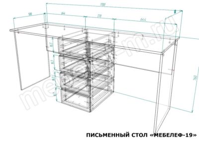 Письменный стол Мебелеф 19 размеры