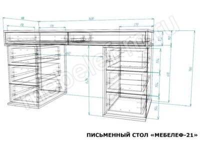 Письменный стол Мебелеф 21 размеры
