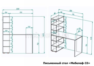 Письменный стол Мебелеф 33 размеры
