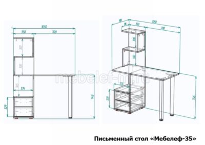 Письменный стол Мебелеф 35 размеры